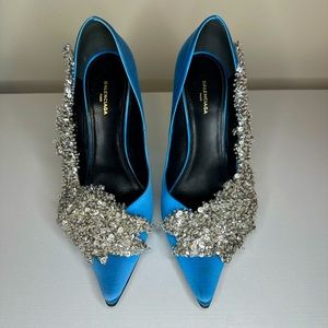 Crystal blue heels